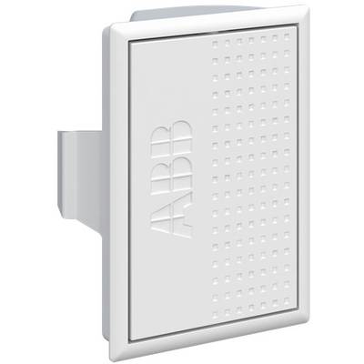 Biały, prostokątny element elektryczny z wygrawerowanym napisem 'ABB' na przedniej stronie.