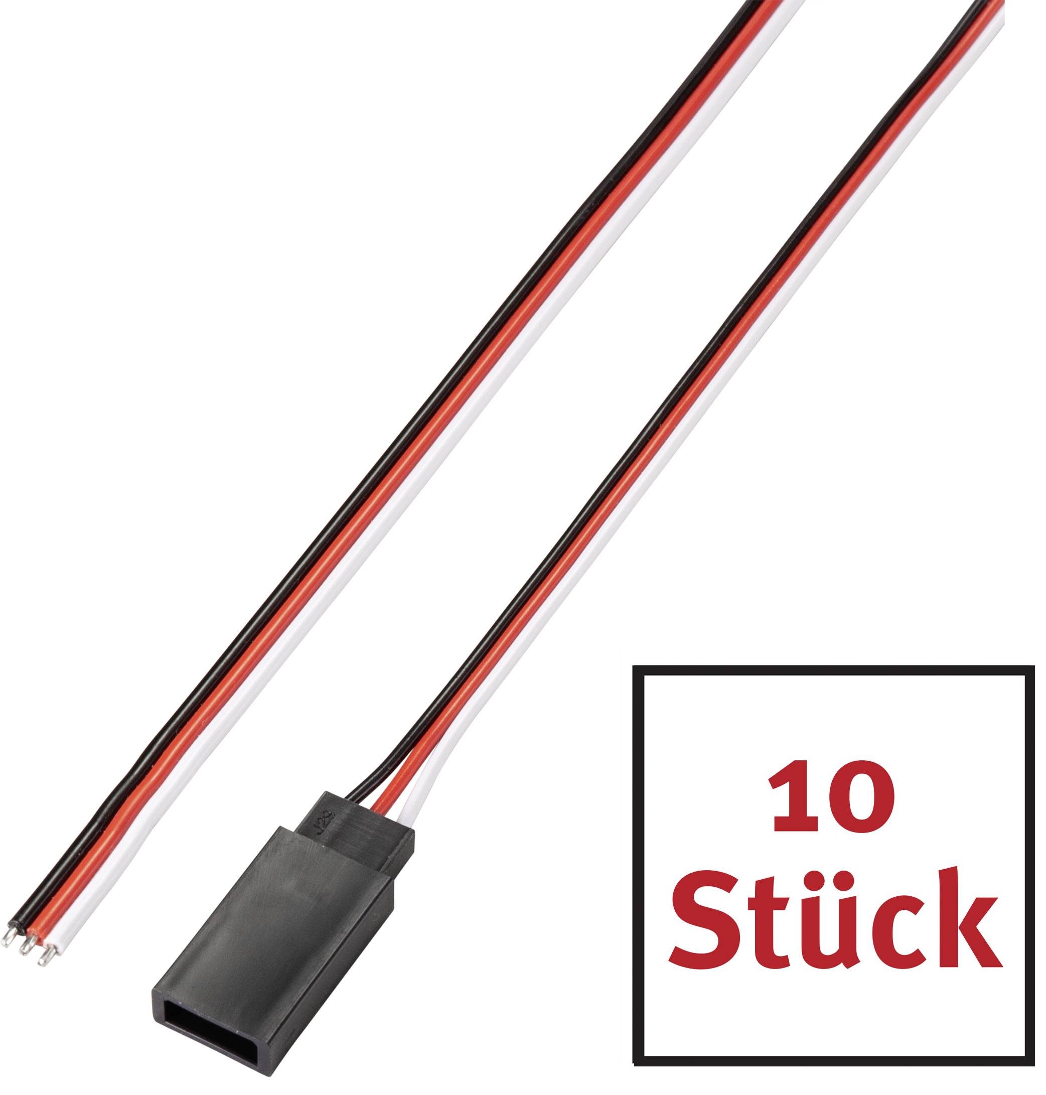 Czarno-czerwony 2-biegunowy kabel złącza JST-PH, 10 sztuk. Odpowiedni do elektrycznych połączeń i projektów elektronicznych DIY.