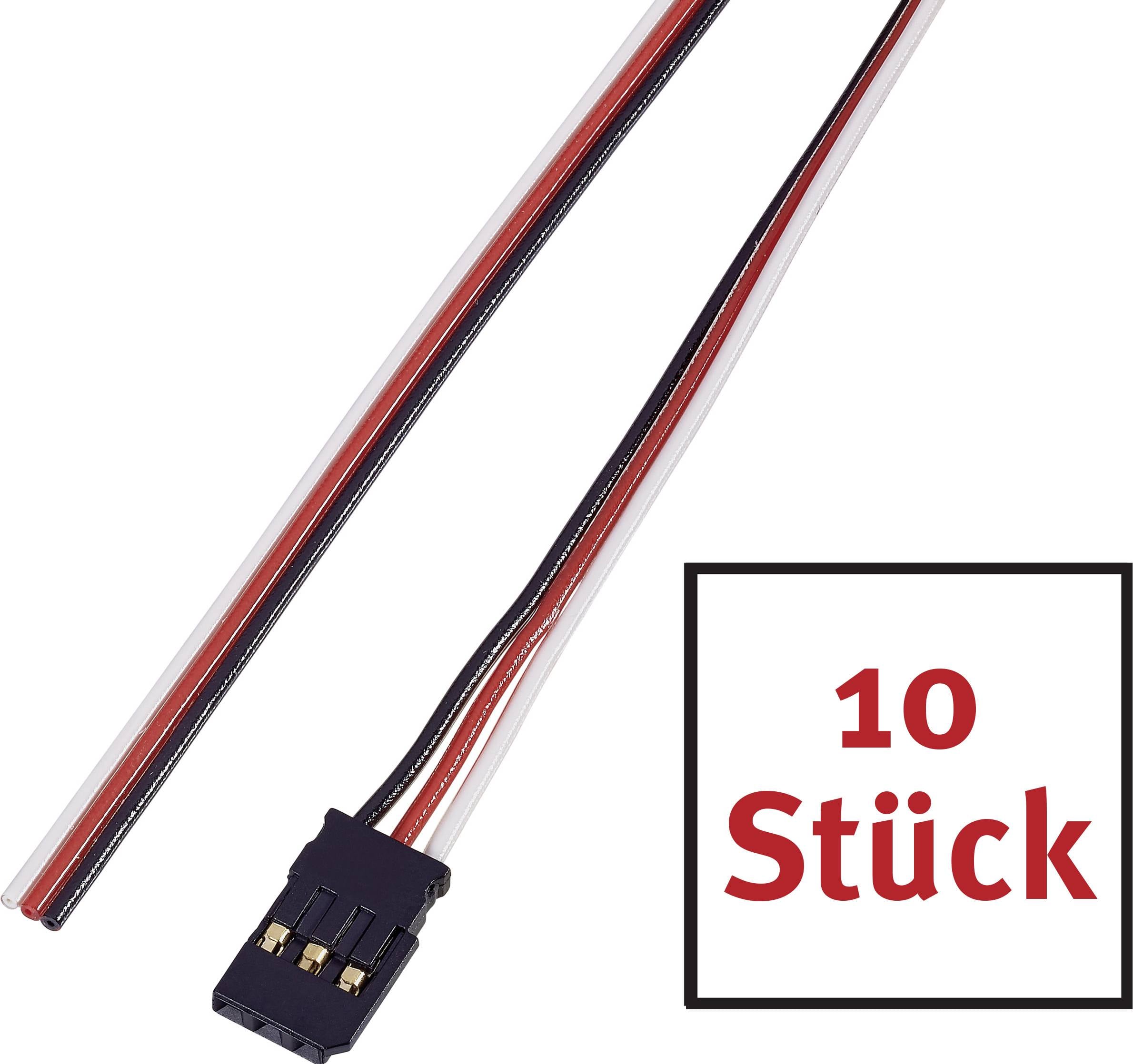 кабель з роз'ємом для сервоприводу Reely RE-6992139 10 шт.