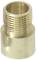 Złączka gwintowana mosiężna: cylindryczny element z gwintem zewnętrznym na górnym końcu, stosowany do połączeń rurowych.