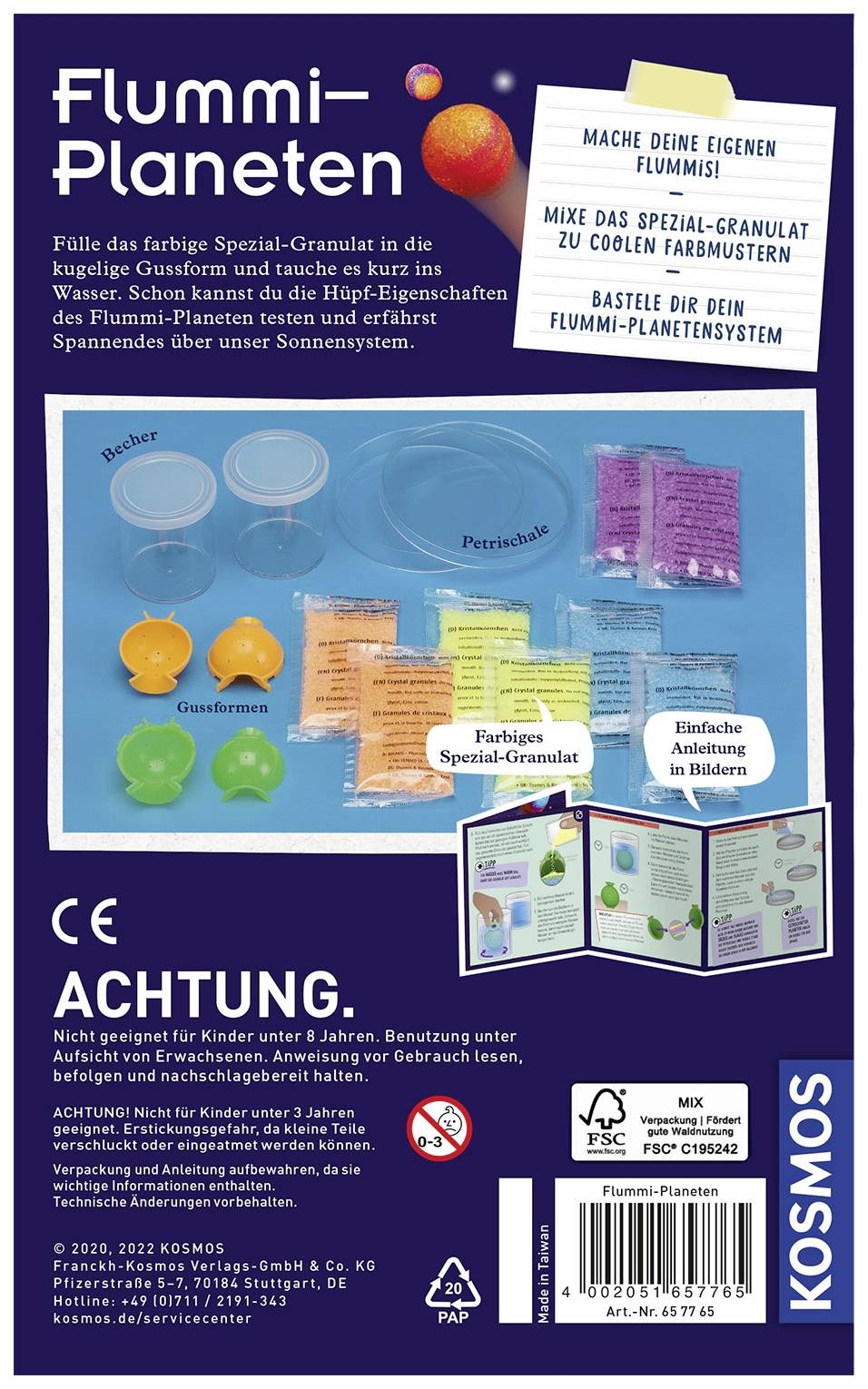 Kosmos 657765 Експерименти Flummi-Planeten, Зроби сам, Експерименти Набір для експериментів 8 - 12 років