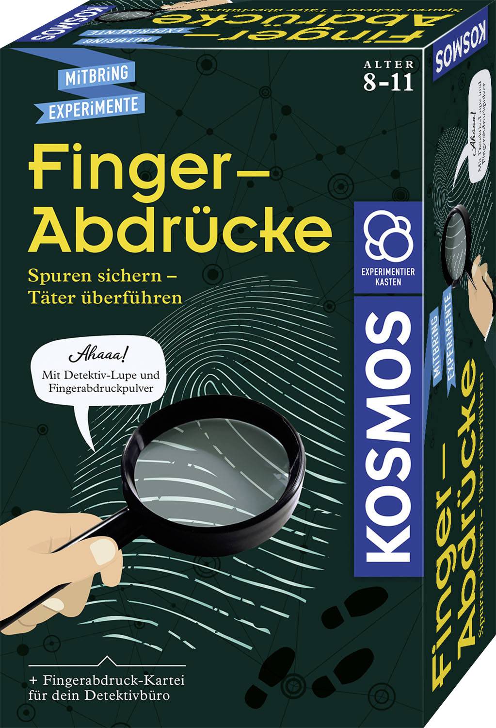 Kosmos 657796 Finger-Abdrücke Eksperymenty, Eksperymenty, Zestawy detektywistyczne i magiczne Zestaw eksperymentalny 8 - 11 lat pudełko