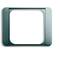 Metalowa rama w kształcie prostokąta z dużym kwadratowym wycięciem pośrodku, w odcieniach zieleni.