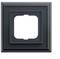 Czarny kwadratowy ramka z zaokrąglonymi rogami, pośrodku puste wycięcie.