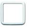 Prosty, kwadratowy, jasnobłękitny plastikowy ramka do gniazdka elektrycznego lub włącznika.