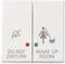Przełącznik pokazuje dwie opcje: 'Nie przeszkadzać' z czerwonym światłem oraz 'Posprzątać pokój' z zielonym światłem, symbolizowane przez piktogramy.