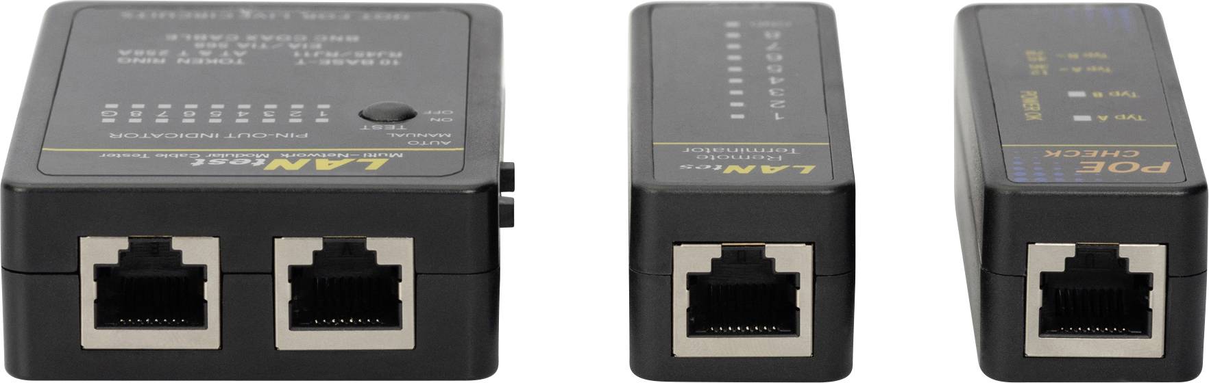 Мережевий тестер Digitus DN-14001-1 Підходить для: CAT 3, CAT 5, CAT 6, CAT 7a