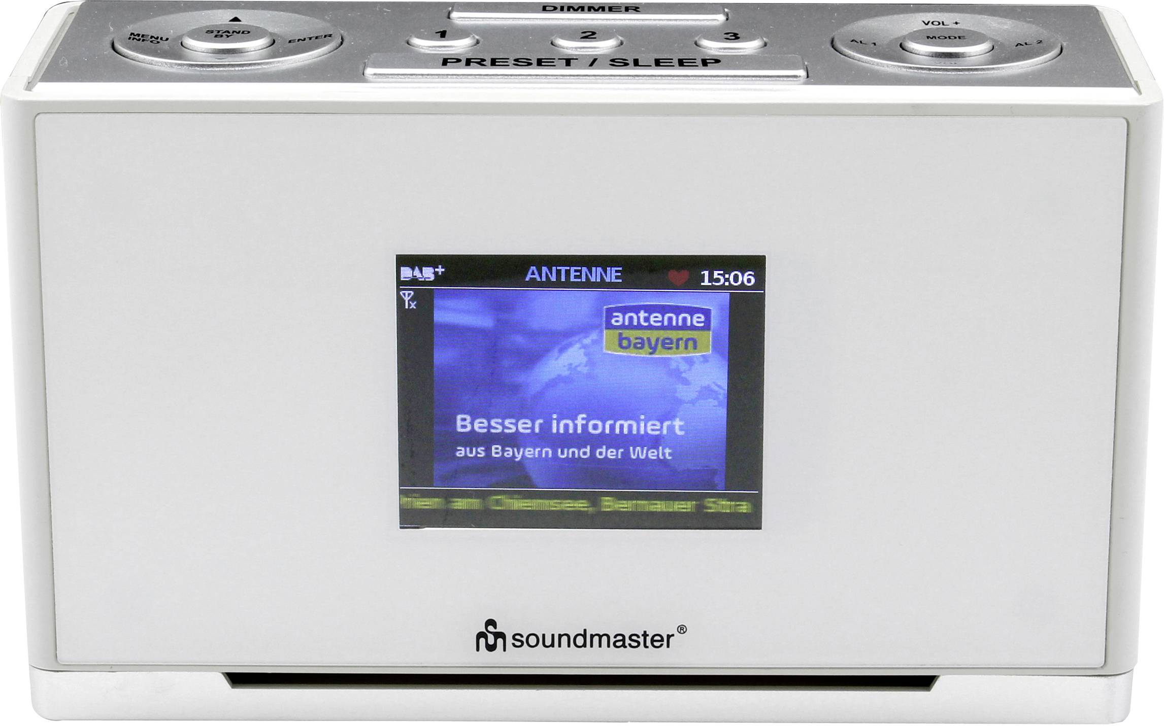 Радіоприймач Soundmaster UR240WE DAB+, метрові хвилі (VHF), білий