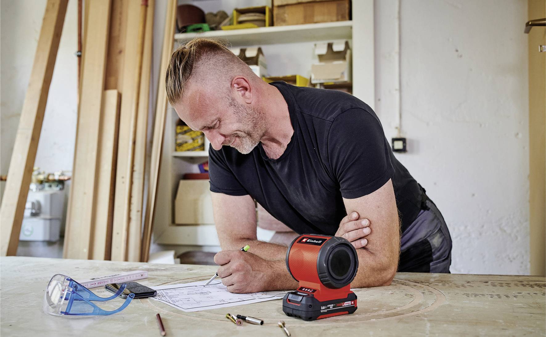 Bluetooth® колонка Einhell Power X-Change TC-SR 18 Li BT - Solo 3 Вт червоного кольору