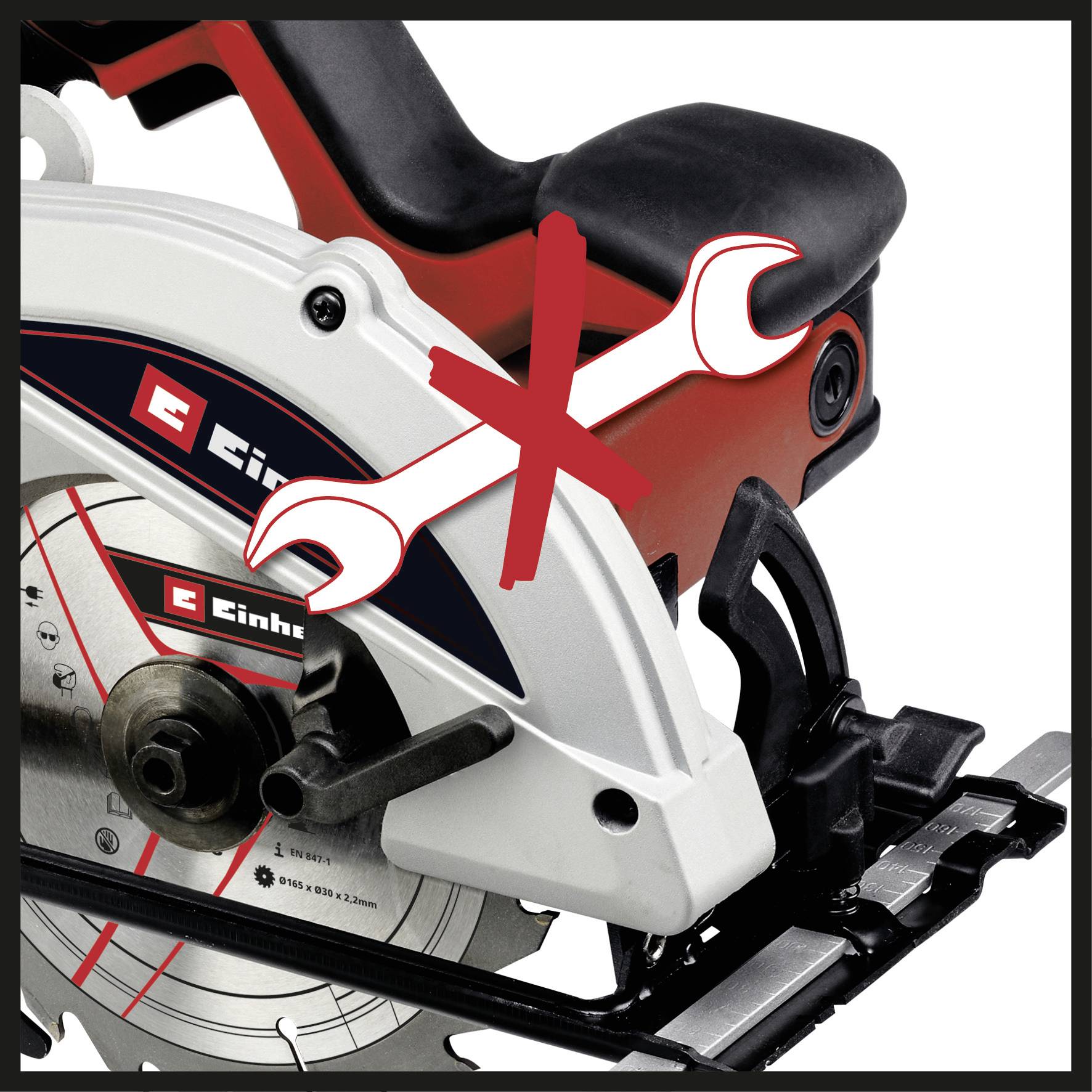 Дискова пилка Einhell TC-CS 1250, максимальна глибина різання (90°) 55 мм