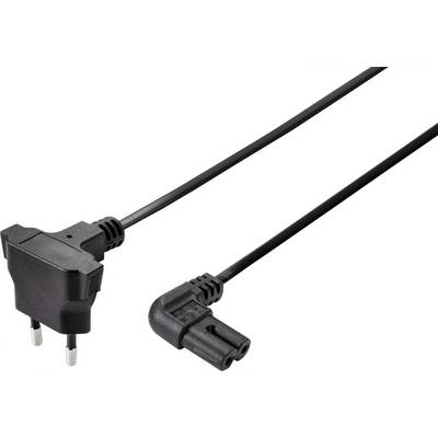 Kabel sieciowe z wtykiem europejskim po jednej stronie i podwójnym wtykiem kątowym po drugiej stronie.