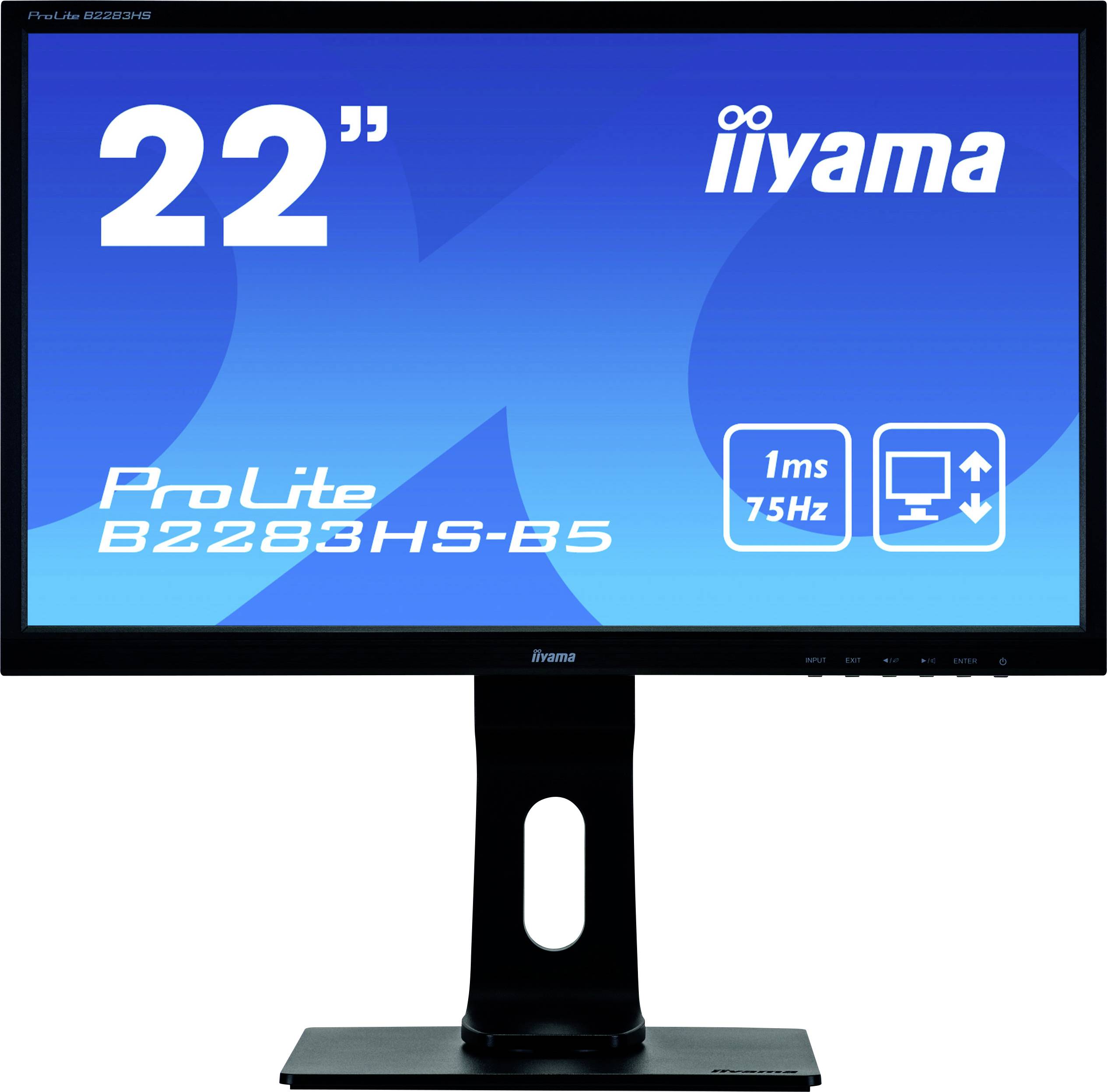 Iiyama B2283HS-B5 Monitor EEK E (A - G) 55.9 cm (22 cal) 1920 x 1080 px 16:9 1 ms LCD (TN)