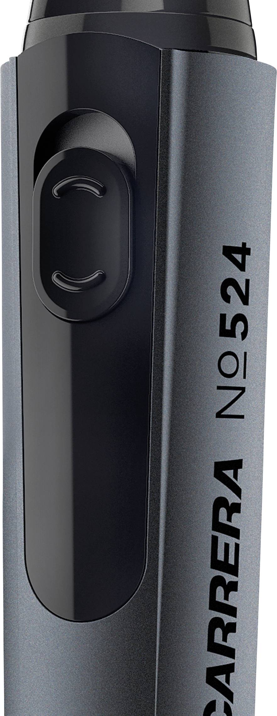 Pionowy widok produktu Carrera nr 524 z czarnym przyciskiem na szarym tle.