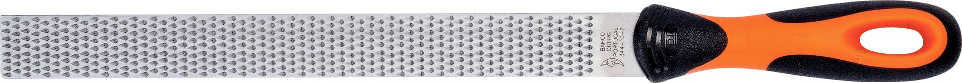 Tarka z czarnym uchwytem i pomarańczowym akcentem, odpowiednia do tarcia produktów spożywczych takich jak ser czy skórka cytryny.