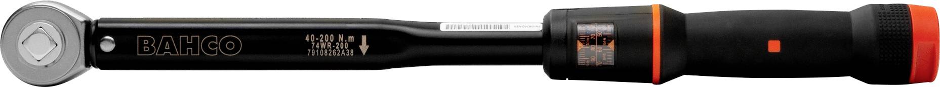 Klucz dynamometryczny Bahco 12-60 Nm z dobrze widoczną skalą i ergonomicznym uchwytem, przeznaczony do precyzyjnego dokręcania śrub.