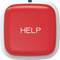 Czerwony kwadratowy przycisk z białą obwódką i napisem 'HELP' pośrodku.