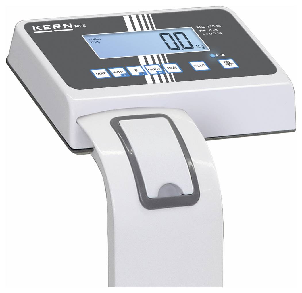 Цифрові персональні ваги Kern MPE 200K-1HEM, діапазон вимірювання макс. = 250 кг, багатокольорові, з можливістю перевірки