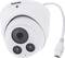 Biała kamera kopułkowa do monitoringu z dwoma czujnikami podczerwieni i kablem po prawej stronie, odpowiednia do nadzoru bezpieczeństwa.