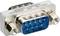 Adapter zmieniający płeć złącza DB9, używany do zmiany orientacji styków złącza szeregowego z męskiej na żeńską lub odwrotnie.