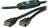 Kabel HDMI z wbudowanym wzmacniaczem, odpowiedni do transmisji w wysokiej rozdzielczości. Widoczne są dwie wtyczki HDMI oraz obudowa wzmacniacza.