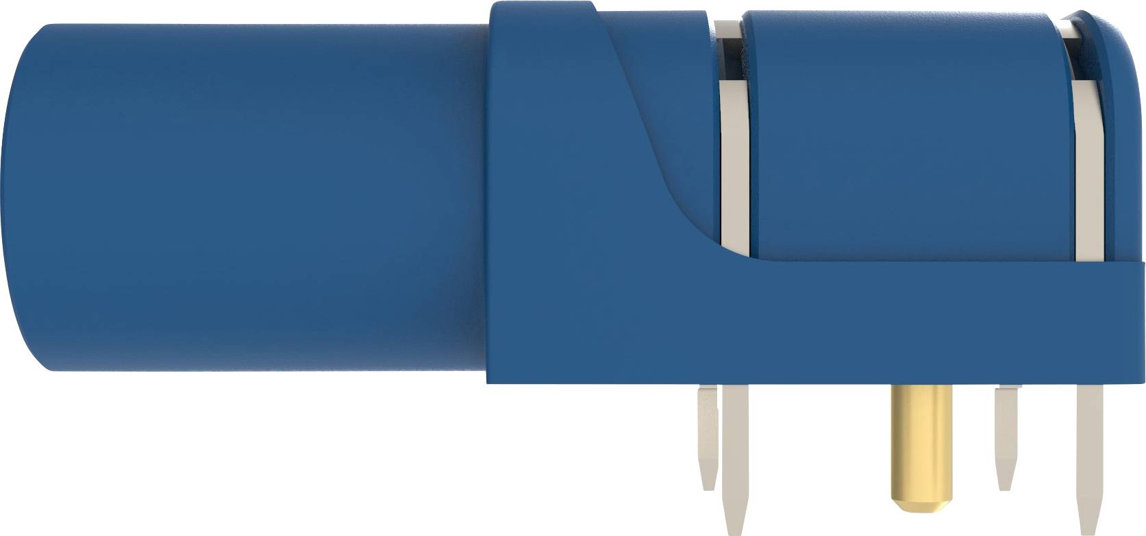 Schützinger SWEB 8094 Au / BL Роз'єм-ґудзачка кутовий, захисний, синій, 1 шт.