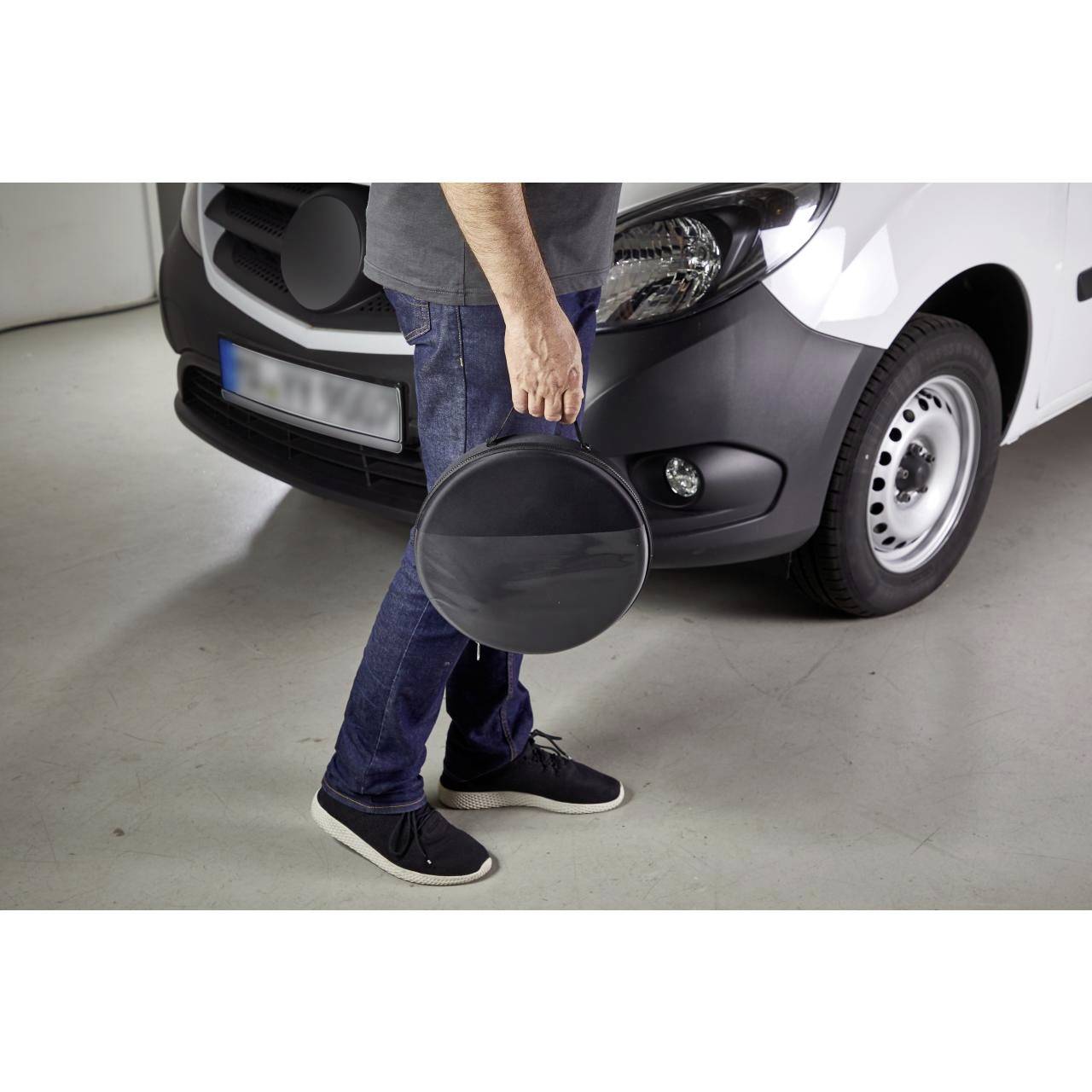 Мідно-алюмінієвий пусковий кабель AEG 3,50 м, з підсвіченими клемами, із захисним колом