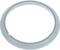 Prosty, szary plastikowy krąg z lekkim wcięciem po jednej stronie.