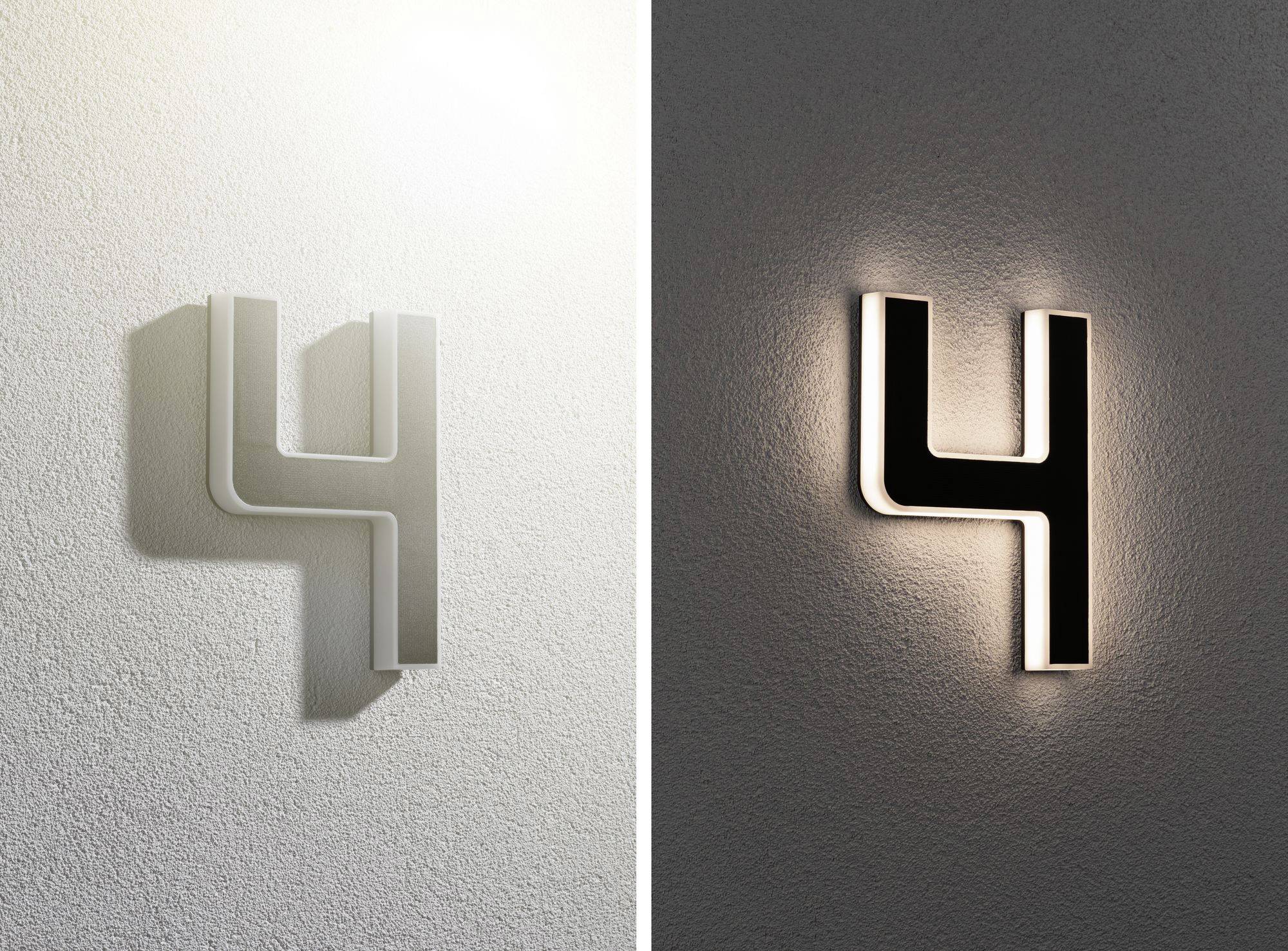 Підсвічений номер будинку, сонячний Paulmann 4000870798454 79845 0,20 Вт 20 лм IP44