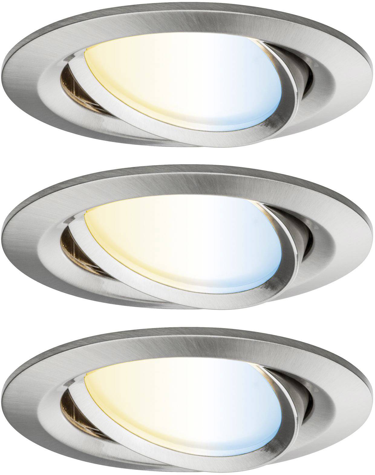 Wpuszczane reflektory LED w różnych barwach światła: ciepłobiałe, neutralnobiałe, zimnobiałe. Odpowiednie do elastycznego dostosowywania oświetlenia pomieszczenia.