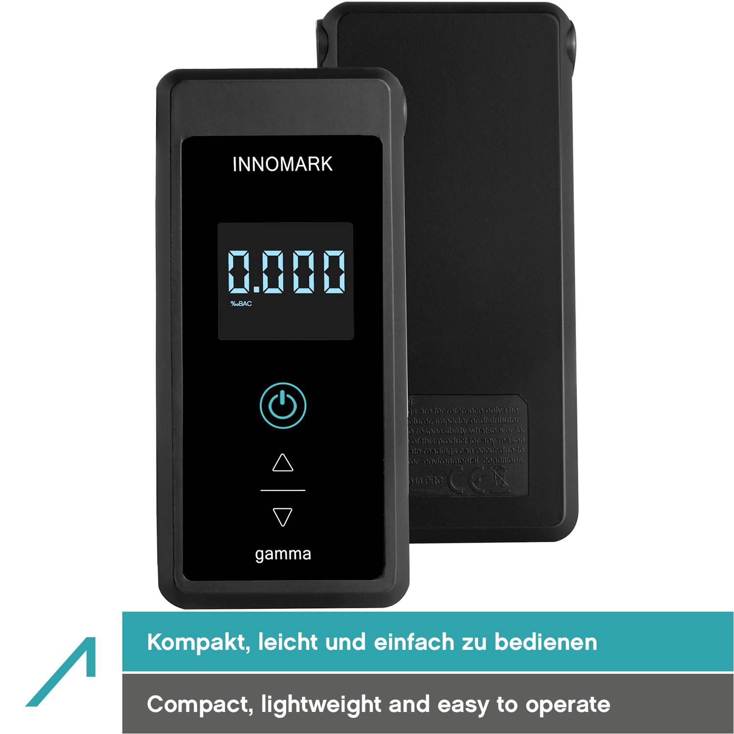 Алкотестер ACE INNOMARK gamma чорний від 0,07 до 4,00 ‰ з дисплеєм