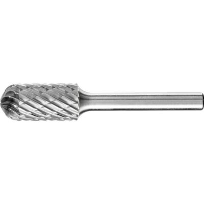 Frez metalowy z cylindryczną główką i spiralną powierzchnią tnącą, używany do szlifowania lub kształtowania materiałów.