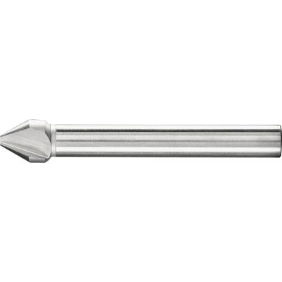 Metalowy pogłębiacz ze stożkową końcówką, służący do fazowania otworów w materiałach takich jak drewno lub metal.
