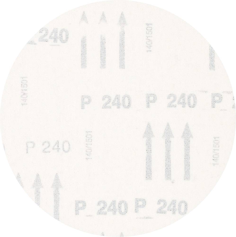 Papier ścierny o gradacji P240, przedstawiający powtarzające się strzałki i numer 240 na powierzchni.