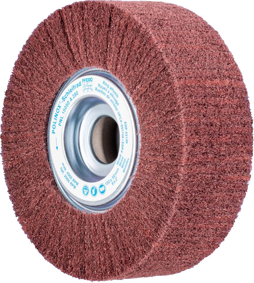 PFERD TOOLS 44644129 Шліфувальний диск POLINOX з нетканого матеріалу PNL 150 x 50 мм, отвір-Ø 254 мм A 280 для тонкого шліфування 