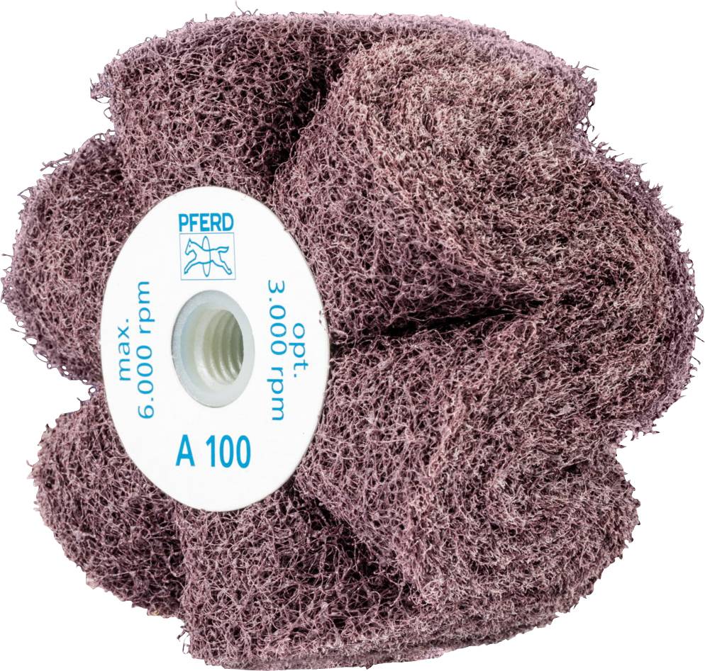 PFERD TOOLS 44642201 POLINOX PNG нетканий шліфувальний диск Ø 100 x 50 мм різьба M14 A 100 для тонкого шліфування та чистової обро