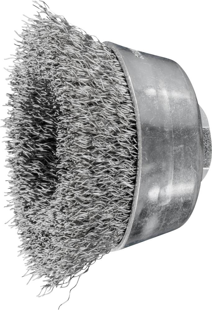 Чашкова щітка PFERD TOOLS, що розплутується, TBU Ø 60 мм Дріт з нержавіючої сталі M14 Ø 0,30 для кутових шліфувальних машин POS TB