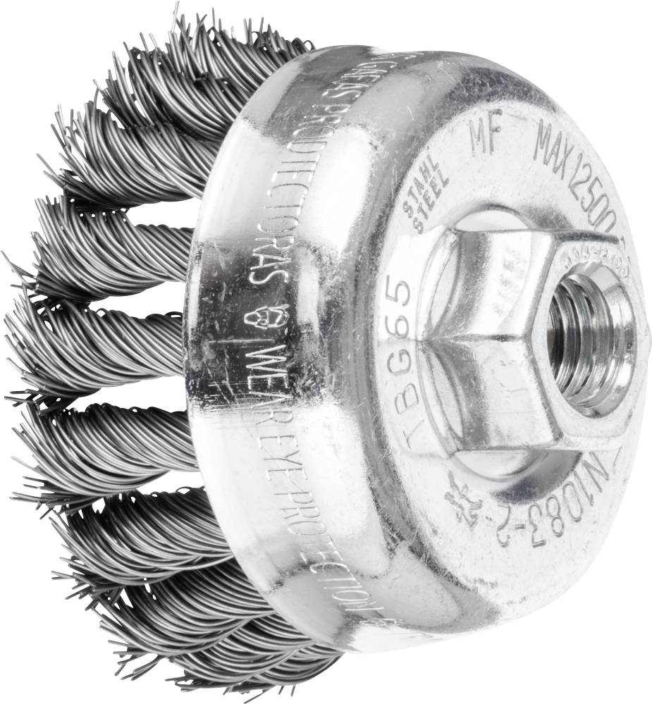 PFERD TOOLS Щітка чашкова плетена TBG Ø 65 мм Дріт сталевий M14 Ø 0,50 для POS кутової шліфувальної машини TBG 65/M14 ST 0,50 4330