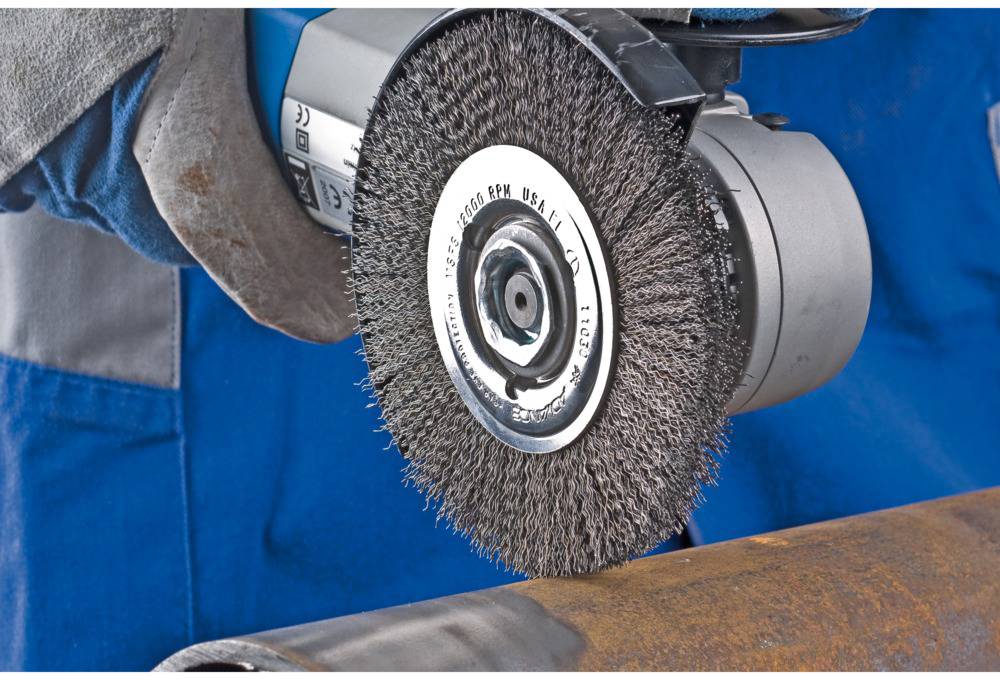 Кругла щітка PFERD TOOLS RBU, Ø 115 x 12 мм, сталевий дріт M14, Ø 0,30, для кутових шліфувальних машин POS RBU 11512/M14 ST 0,30 4