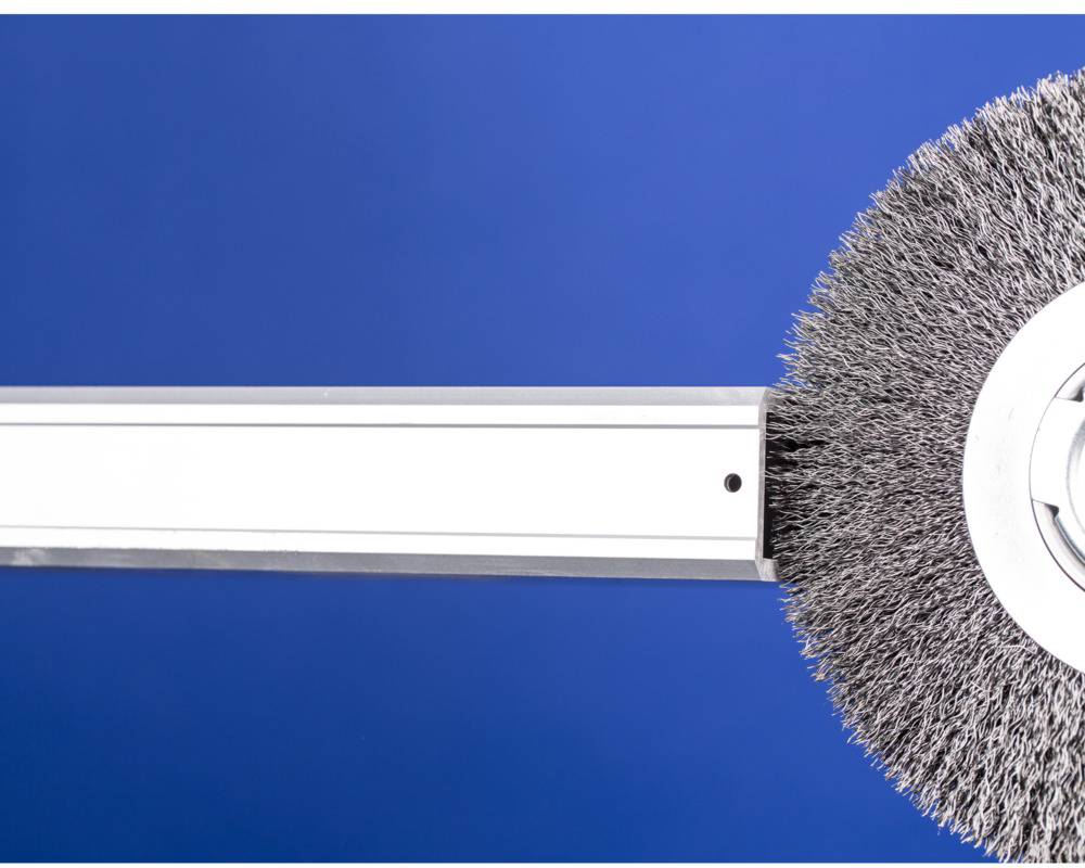 PFERD TOOLS Широка кругла щітка, без клею, RBU Ø 200 x 25 мм, змінний отвір, дріт з нержавіючої сталі Ø 0,30 для шліфувальної маши