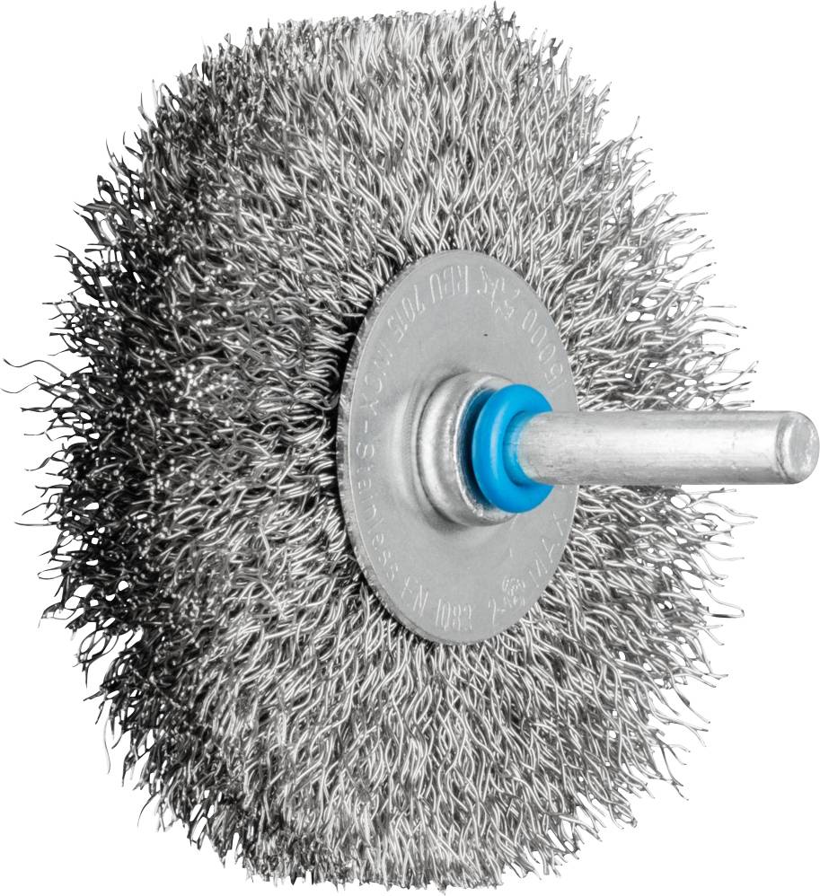 Кругла щітка PFERD TOOLS POS, гофрована RBU Ø 70 x 15 мм, хвостовик Ø 6 мм, нержавіюча сталь Ø 0,30 POS RBU 7015/6 INOX 0,30 43701