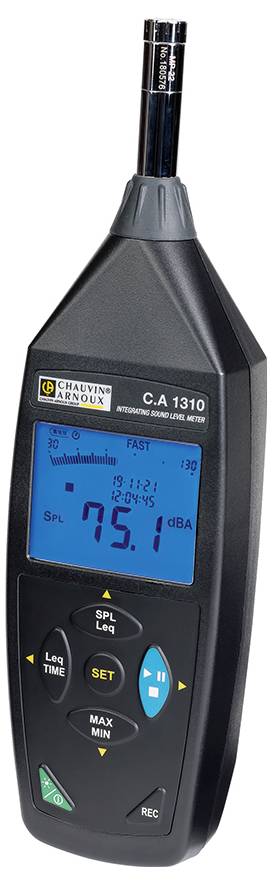 Реєстратор даних децибел Chauvin Arnoux C.A 1310 30 - 130 дБ 20 Гц - 8 кГц Micro USB, роз'єм 2,5 мм 