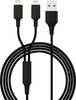 Smrter Kabel do ładowania USB USB 2.0 Złącze męskie USB-A, Złącze męskie Lightning 1.20 m czarny SMRTER_HYDRA_DUO_L_BK