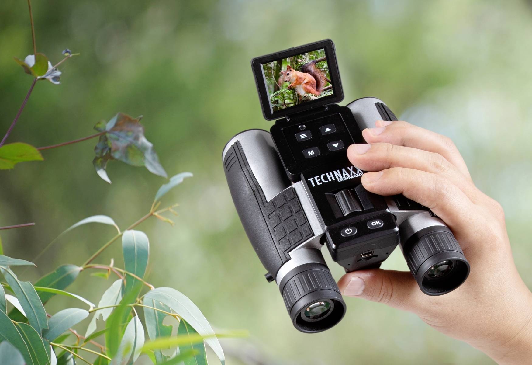 Бінокль Technaxx з цифровою камерою TX-142 12x 25 мм, чорний, сріблястий 4863