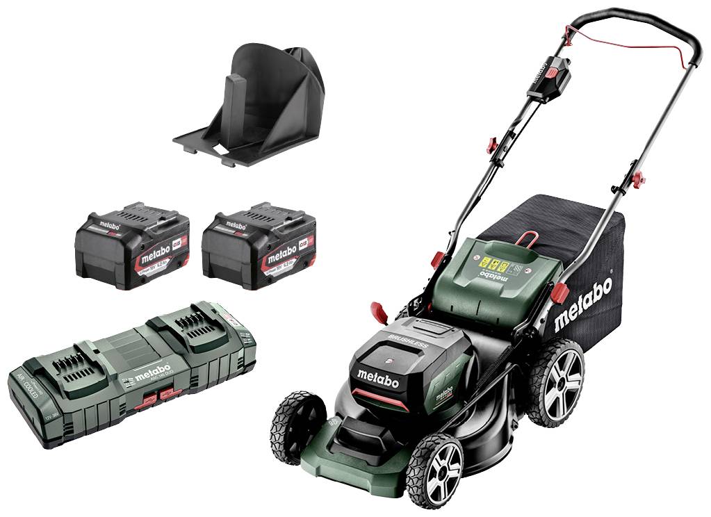 Metabo RM 36-18 LTX BL 46 Акумуляторна газонокосарка, включаючи 2 акумулятори, зарядний пристрій 5,2 Ah Максимальна ширина скошува