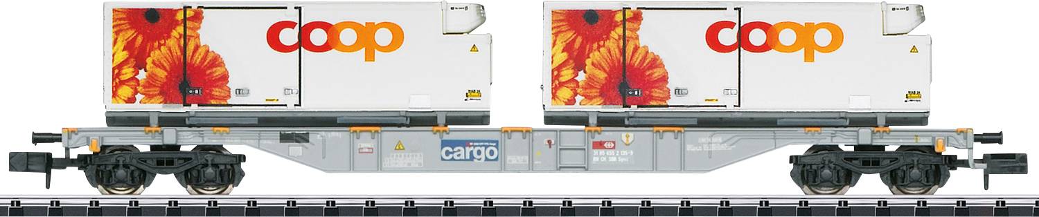 6 conteneurs réfrigérés COOP, avec motif différent - MINITRIX 66583