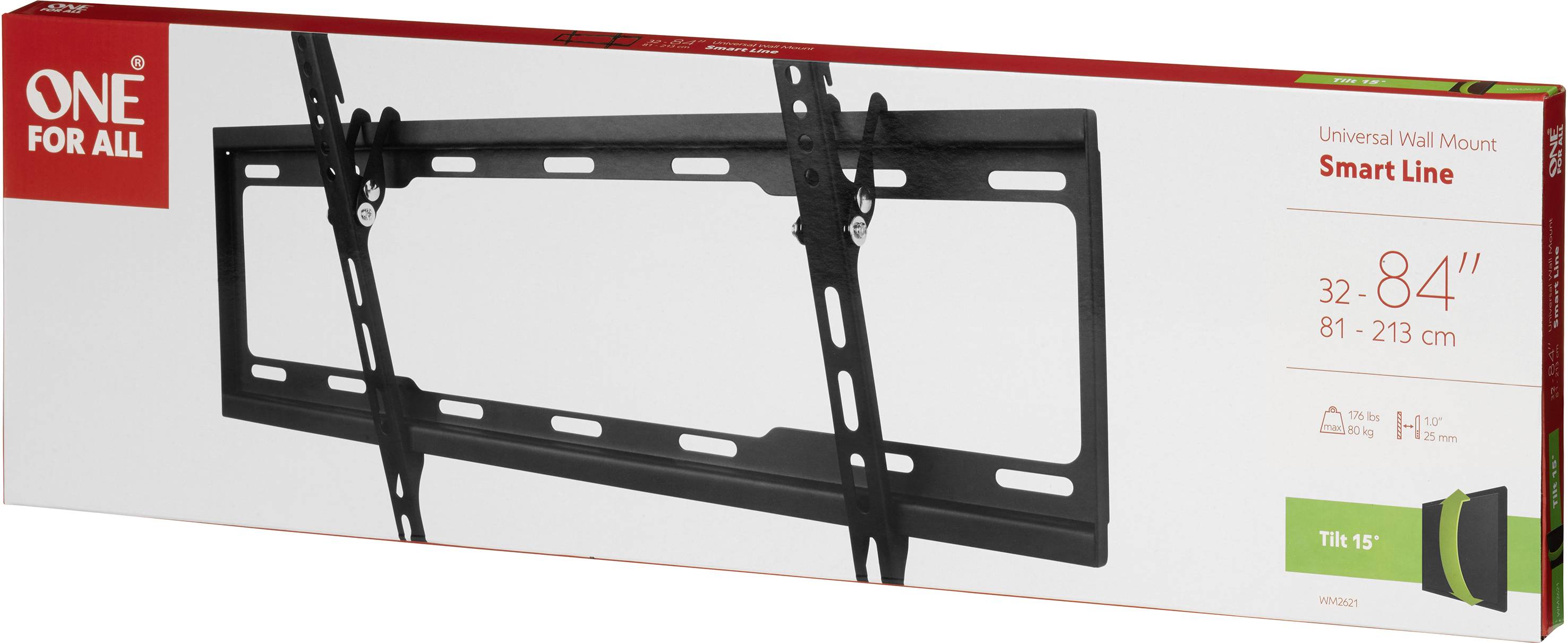 Настінне кріплення для телевізора One For All WM 2621 81,3 см (32 дюйми) - 213,4 см (84 дюйми) з можливістю нахилу