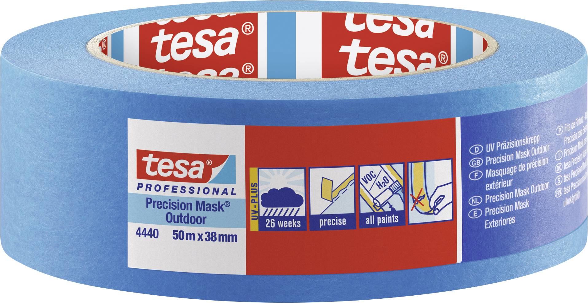 Малярська стрічка tesa tesa® Professional 04440-00003-00 PRECISION OUTDOOR (Д x Ш) 50 м x 38 мм 50 м 1 шт.