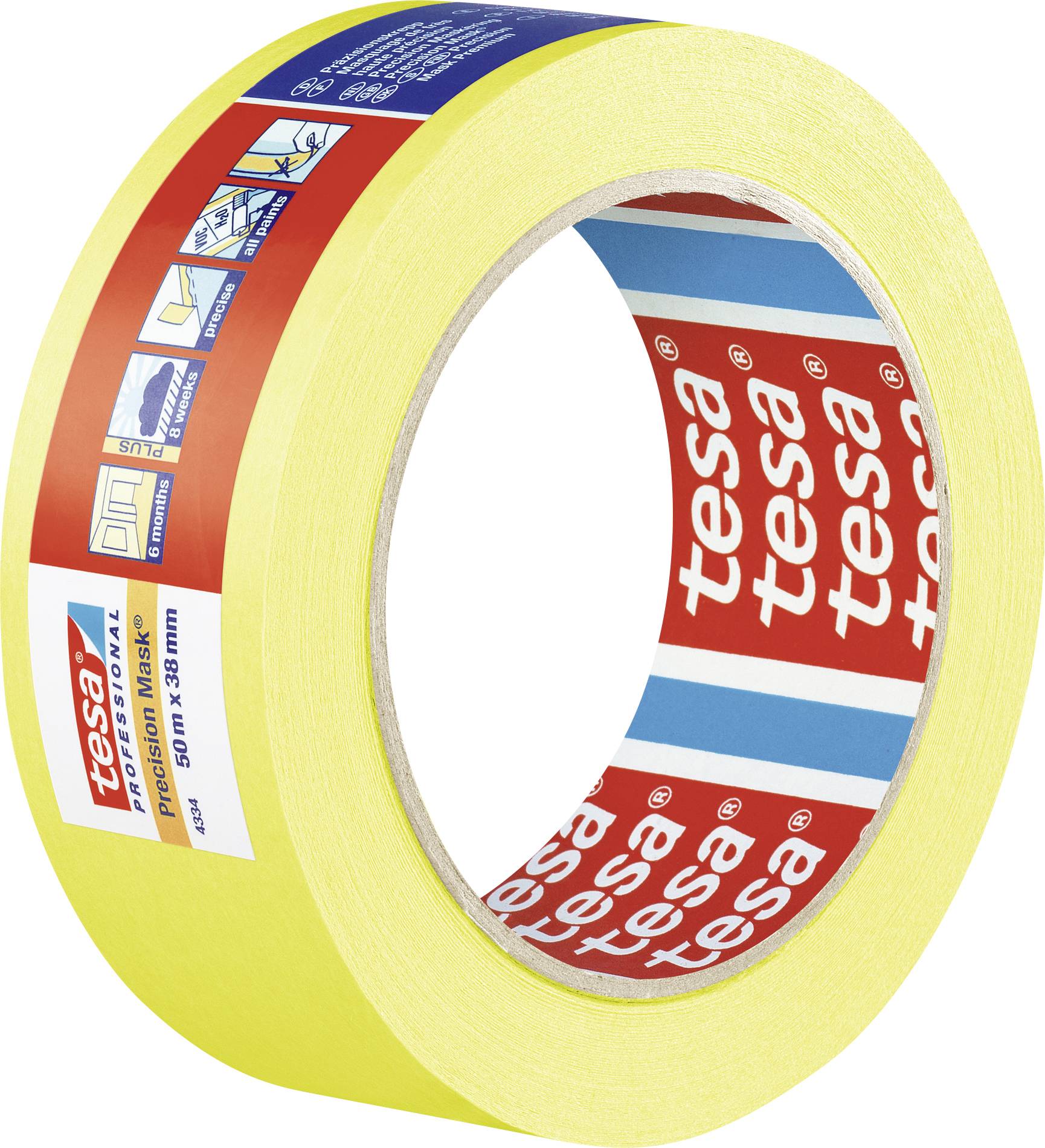 tesa Präzisionskrepp® маскувальна стрічка 04334-00003-00 PRECISION (Д x Ш) 50 м x 38 мм 50 м 1 шт.