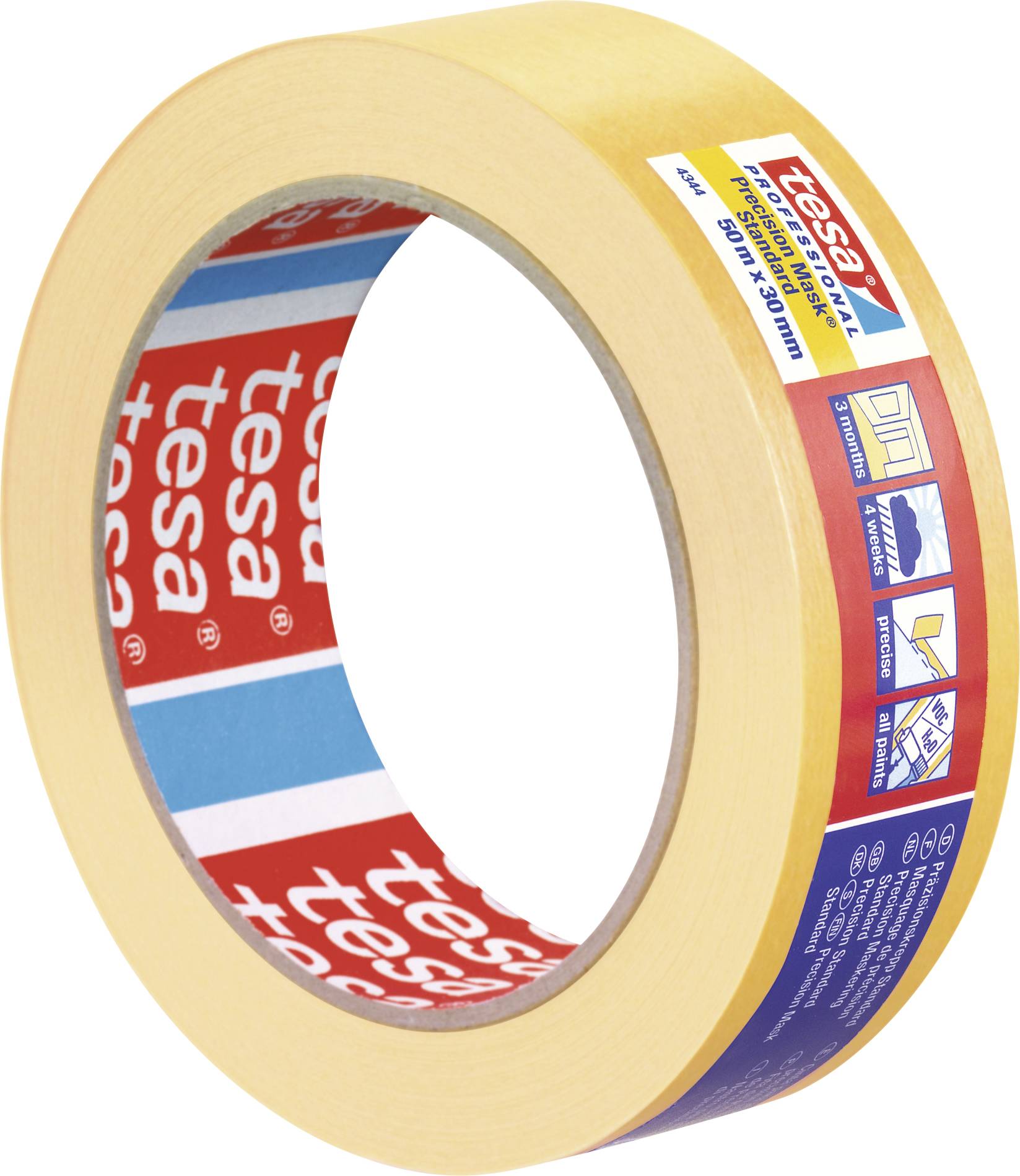 Малярська стрічка tesa Präzisionskrepp® 04344-00002-00 PRECISION STANDARD (Д x Ш) 50 м x 30 мм 50 м 1 шт.