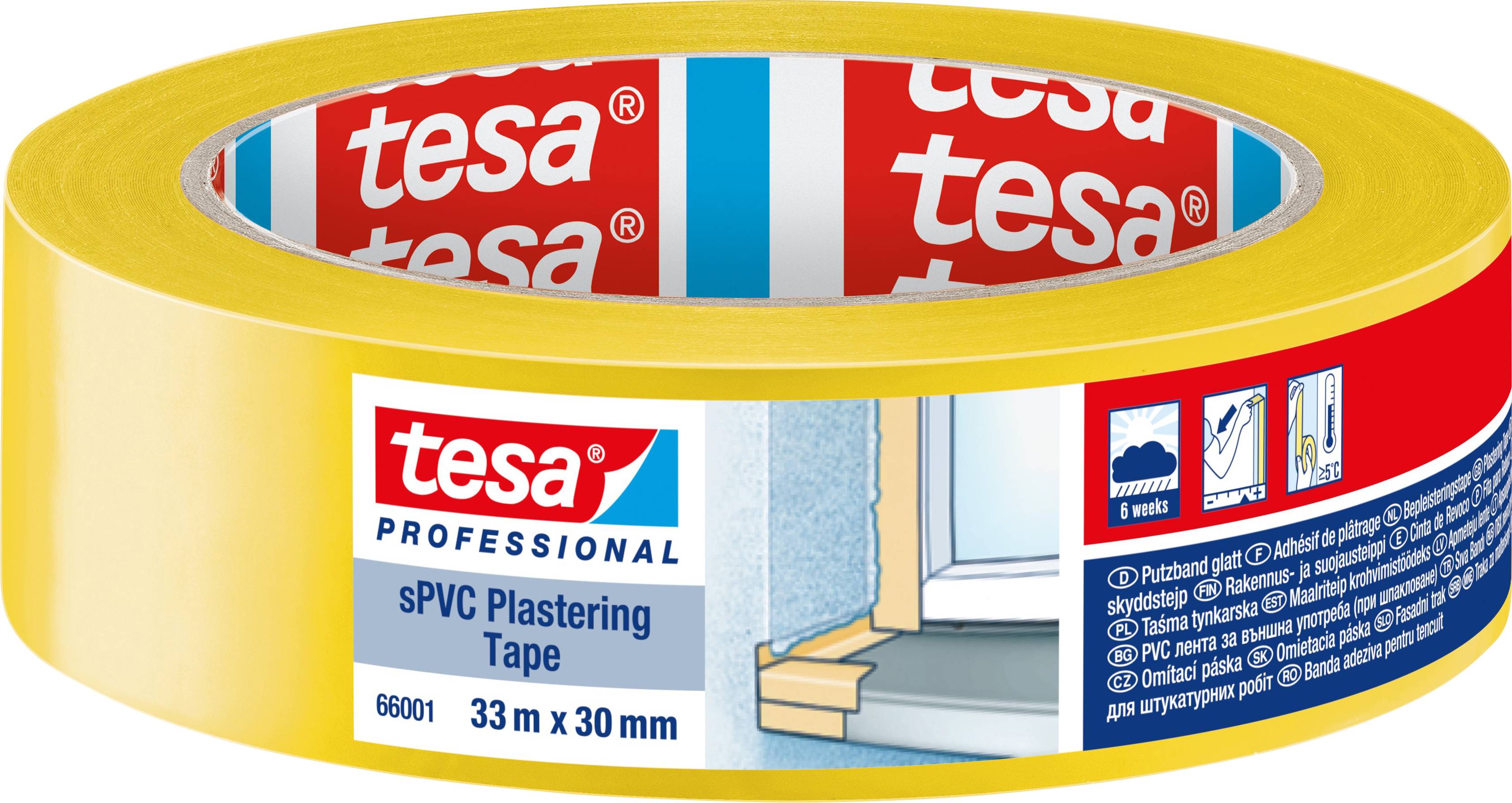 Штукатурна стрічка tesa tesa® Professional 66001-00000-00 ПВХ (Д x Ш) 33 м x 30 мм 33 м 1 шт.